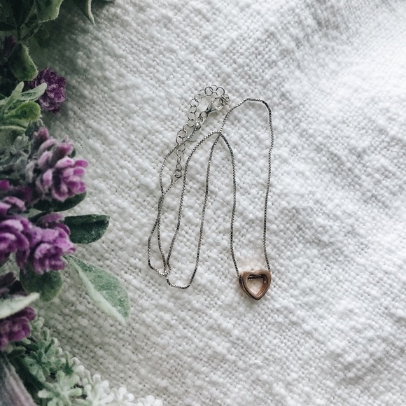 925 Sterling Silver Heart Necklace Dyadema Italy - Picture 10 of 15